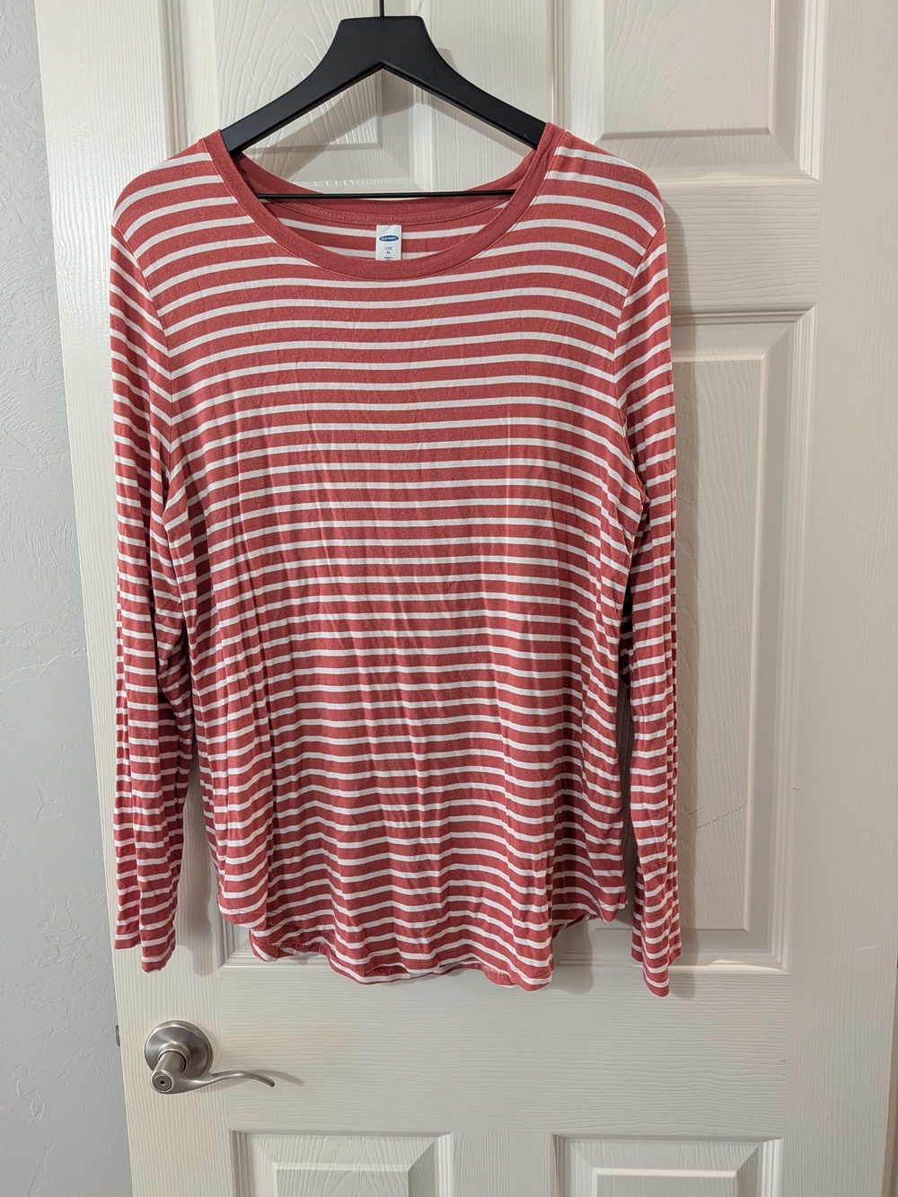 Old Navy Striped Long-Sleeve Tee - Rose Pink & White